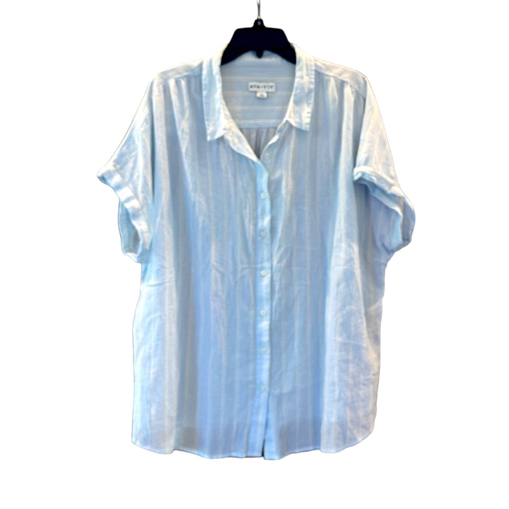NWOT - Lightweight Striped Button Down Shirt.